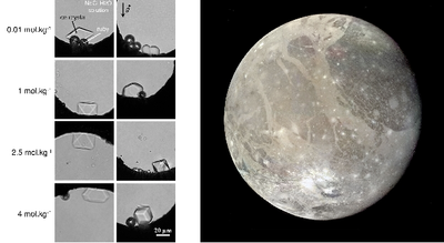 Mineralogie et propriétés physiques de la glace